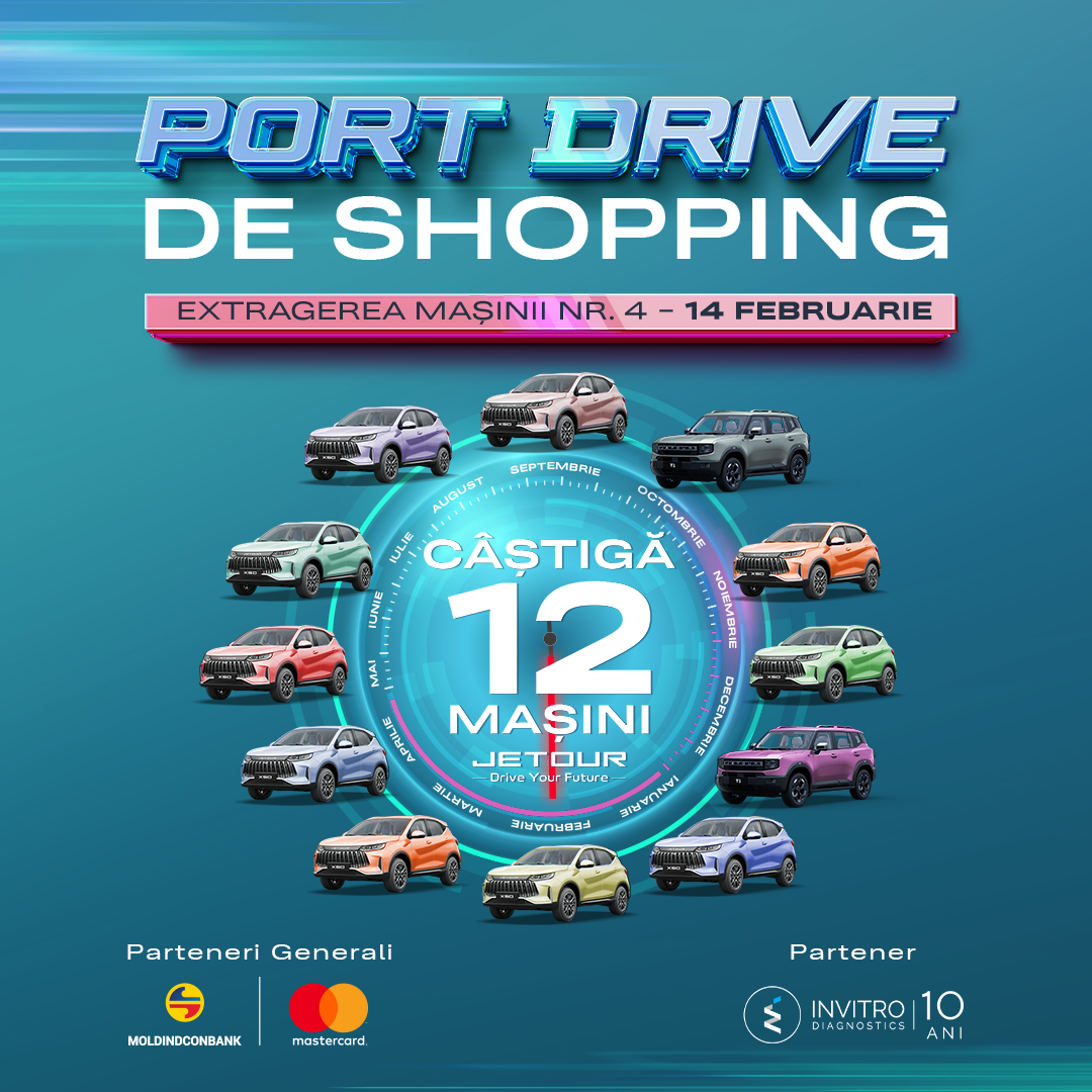 With the PORT Drive de Shopping Raffle, you have the chance to win 12 cars in 12 months!